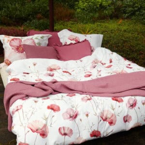 Poppy Fields Dekbedovertreksets | Cream Tan