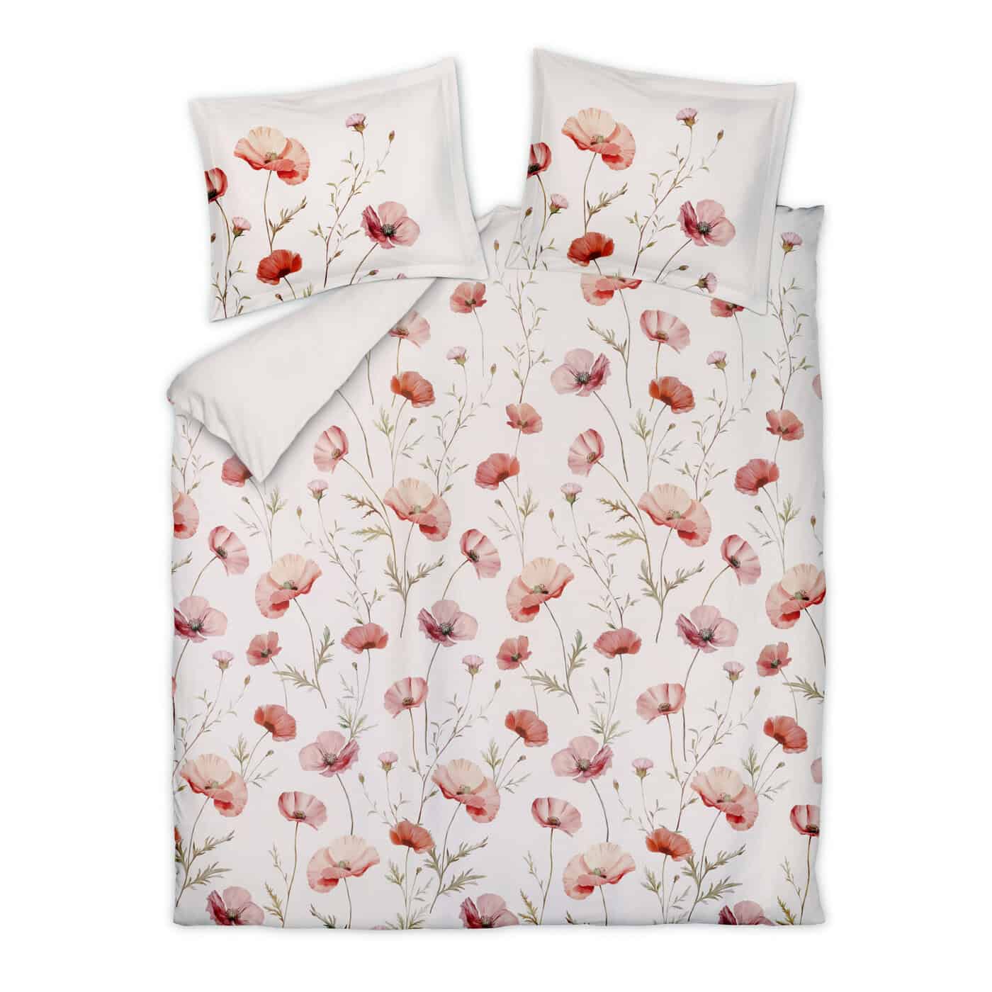 Poppy Fields Dekbedovertreksets | Cream Tan - Afbeelding 2